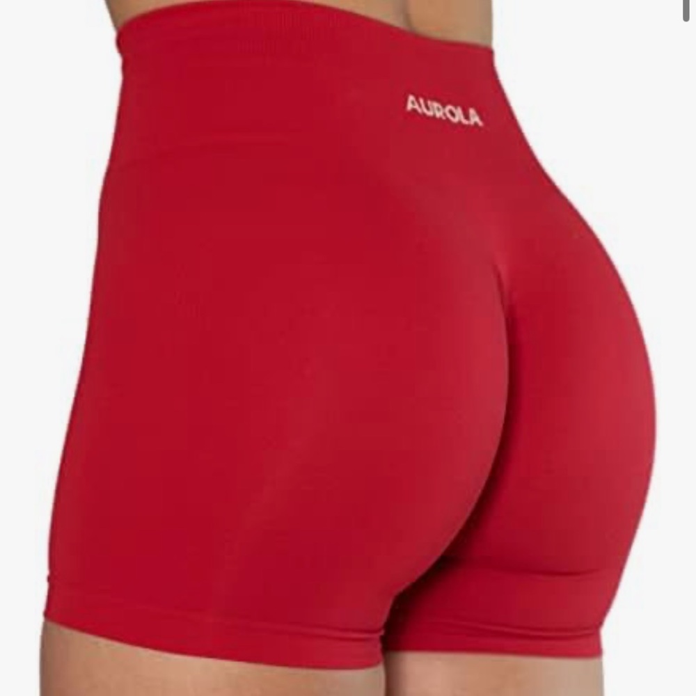 NWOT AUROLA Women's Vibrant Red Workout Shorts